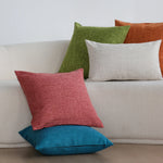 Cushion Cover Linen-Look Crosshatch Concealed Zipper
