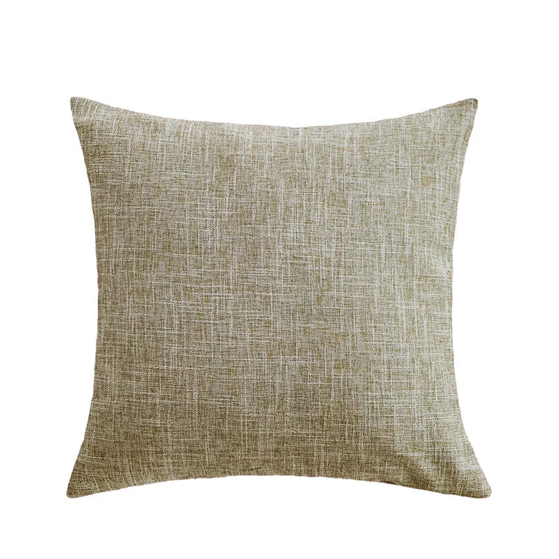 Cushion Cover Linen-Look Crosshatch Concealed Zipper