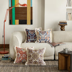 Cushion Cover Mandala Jacquard Linen Flange 45x45 cm