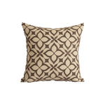 Cushion Cover Paisley Embroidered Linen-Look Concealed Zipper