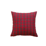 Cushion Cover Plaid Brushed Cotton Flannel Hidden Zipper