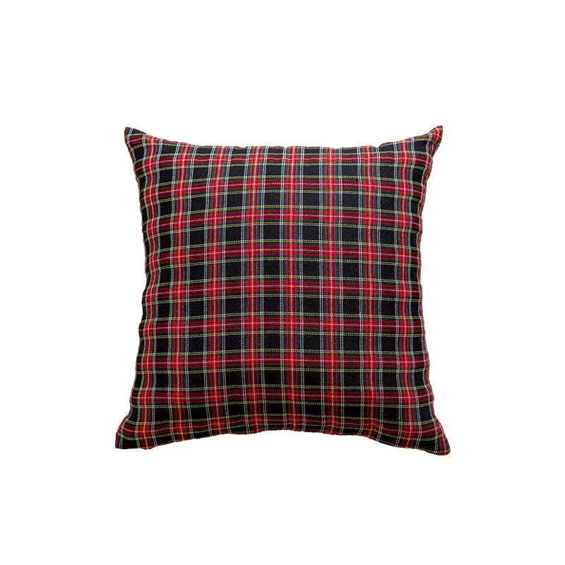Cushion Cover Plaid Brushed Cotton Flannel Hidden Zipper