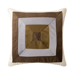 Cushion Cover Pleated Velvet Geometric Concealed Zipper 18x18 Inch