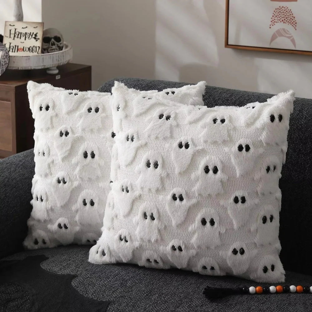 Cushion Cover Pumpkin Pattern Microfiber 18 x 18 Inch