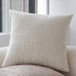 Cushion Cover Quilted Cable Cotton Blend