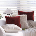 Cushion Cover Quilted Linen-Look Cotton Blend Machine Washable