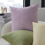 Cushion Cover Ribbed Knit Concealed Zipper 18x18 Inch