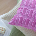 Cushion Cover Ribbed Knit Concealed Zipper 18x18 Inch