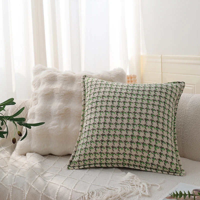 Cushion Cover Ribbed Wave Faux Fur Concealed Zipper
