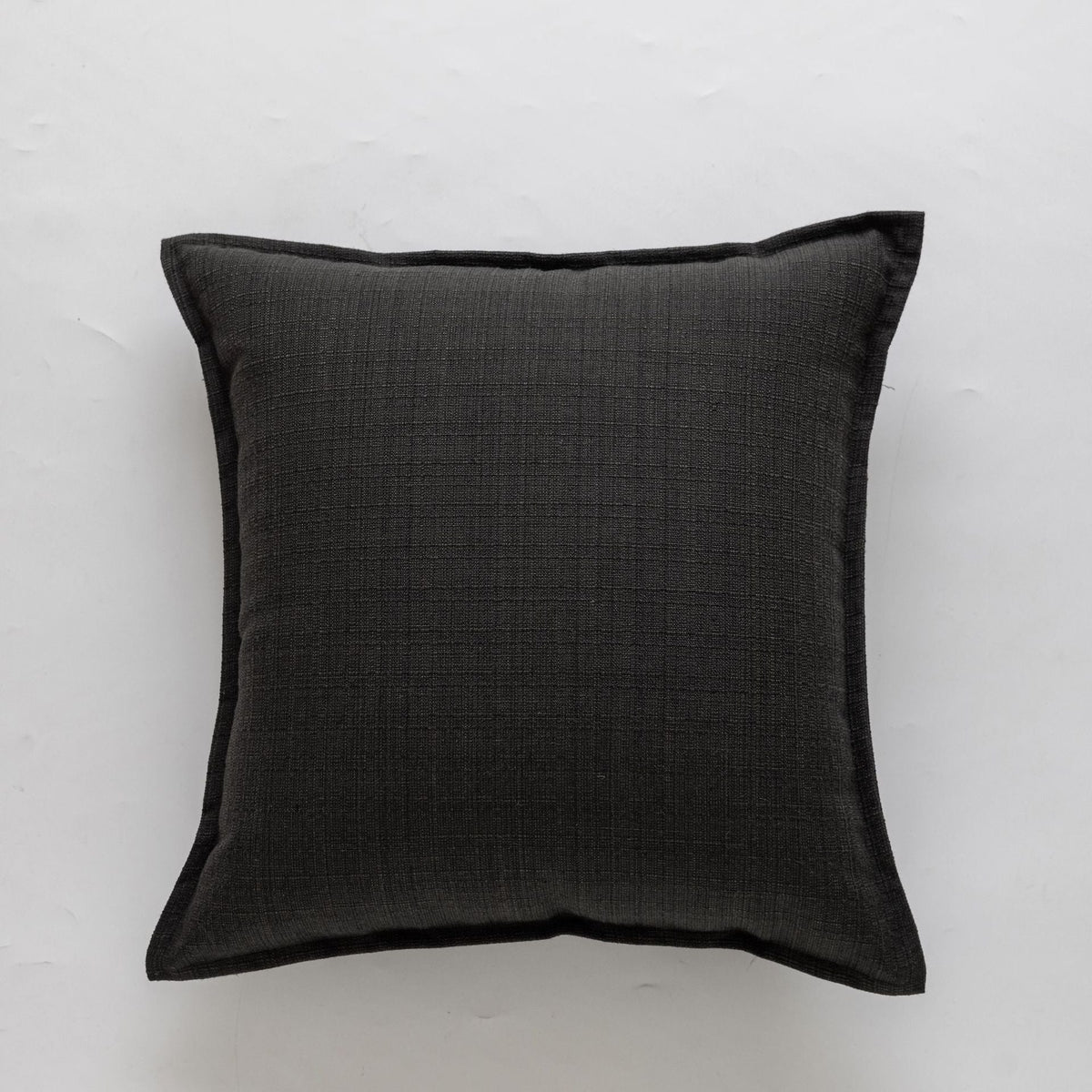 Cushion Cover Slub Linen-Effect Welt Trim Hidden Zip