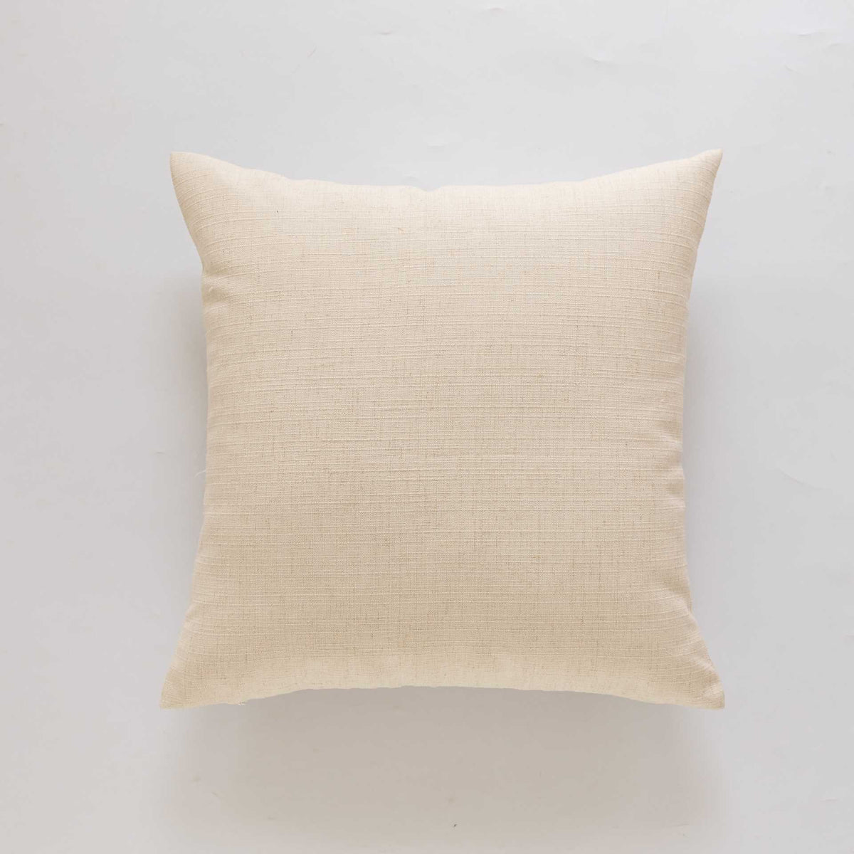 Cushion Cover Slub Linen-Effect Welt Trim Hidden Zip