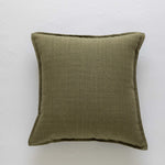 Cushion Cover Slub Linen-Effect Welt Trim Hidden Zip