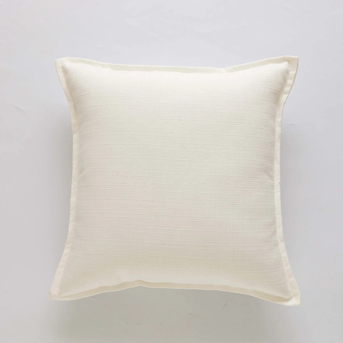 Cushion Cover Slub Linen-Effect Welt Trim Hidden Zip