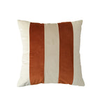 Cushion Cover Soft Velvet Vertical Stripes Concealed Zipper