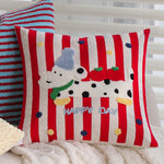 Cushion Cover Striped Tufted Bouclé Cotton Blend Concealed Zipper