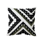 Cushion Cover Textured Square Applique Cotton Concealed Zipper