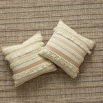 Cushion Cover Textured Stripes & Fringes