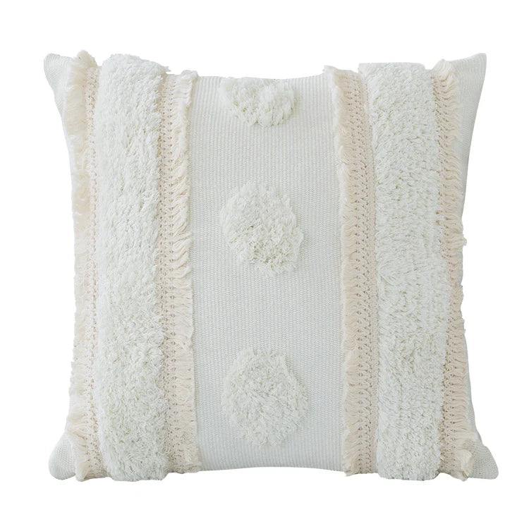 Cushion Cover Tufted Circles & Textured Weave
