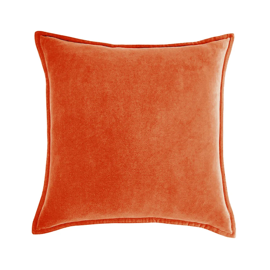 Cushion Cover Velvet Decorative Piping Concealed Zipper
