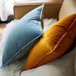 Cushion Cover Velvet Decorative Piping Concealed Zipper