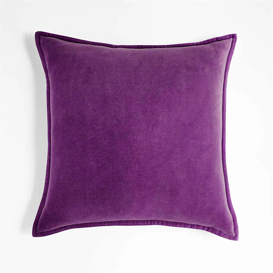 Cushion Cover Velvet Decorative Piping Concealed Zipper