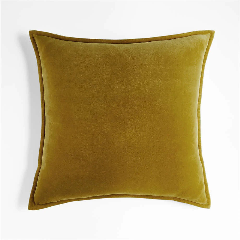 Cushion Cover Velvet Decorative Piping Concealed Zipper