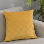 Cushion Cover Velvet-Like Microfiber Quilted Diamond Concealed Zipper