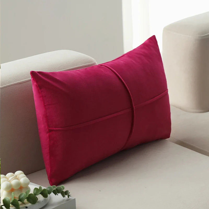 Cushion Cover Velvet-Like Microvelours Concealed Zipper Machine Washable