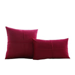 Cushion Cover Velvet-Like Microvelours Concealed Zipper Machine Washable