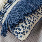 Cushion Cover Woven Cotton 3D Dot & Layered Fringes