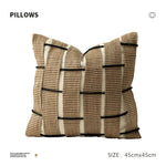 Cushion Cover Woven Cotton Blend Textured Hidden Zipper