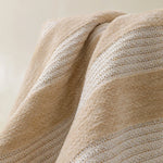 Cushion Cover Woven Cotton Blend Wide Stripe Concealed Zipper