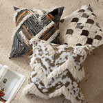 Cushion Cover Woven Jacquard Chevron & Fringe