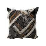 Cushion Cover Woven Jacquard Chevron & Fringe