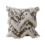 Cushion Cover Woven Jacquard Chevron & Fringe