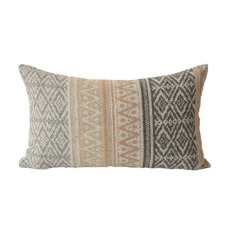 Cushion Cover Woven Jacquard Concealed Zipper