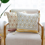 Cushion Cover Woven Medallion Cotton Blend Tassels
