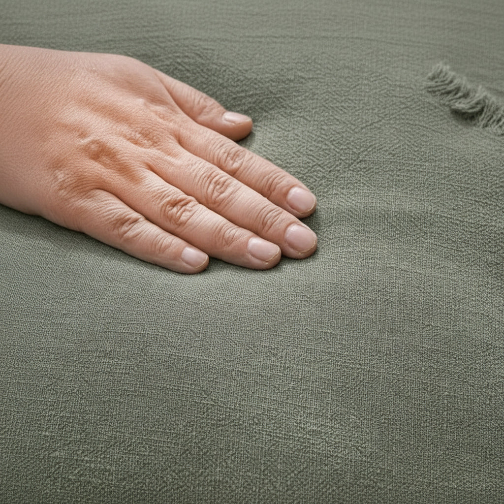 Cushion Covers Cotton-Linen Blend Set of 2 Hidden Zipper