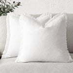 Cushion Covers Cotton-Linen Blend Set of 2 Hidden Zipper