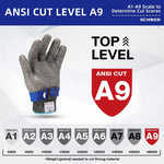 Cut-Resistant Glove ANSI A9 Stainless Steel Mesh