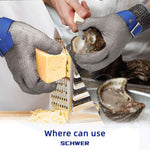 Cut-Resistant Gloves Stainless Steel ANSI A9 Ergonomic Fit