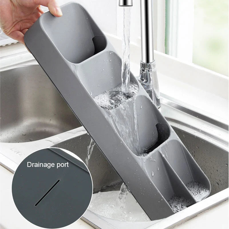 Cutlery Organizer Tiered Space-Saving BPA-Free With Non-Slip Feet