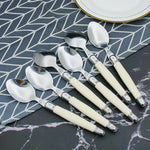 Cutlery Set 24 Piece Stainless Steel Ivory Handles