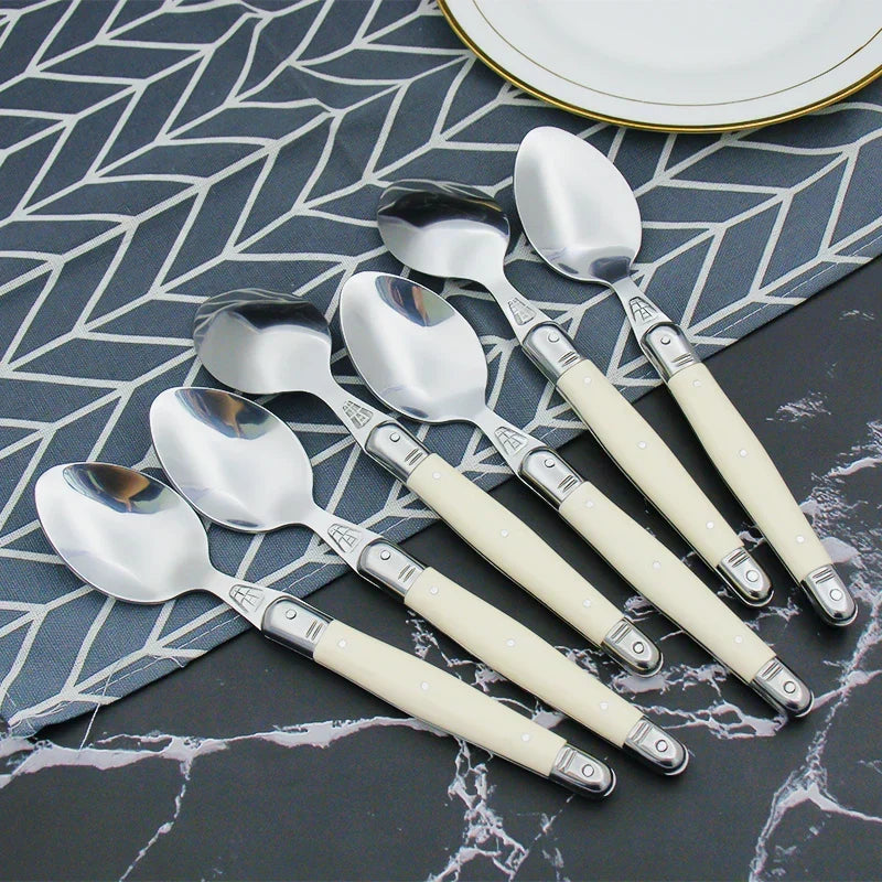 Cutlery Set 24 Piece Stainless Steel Ivory Handles