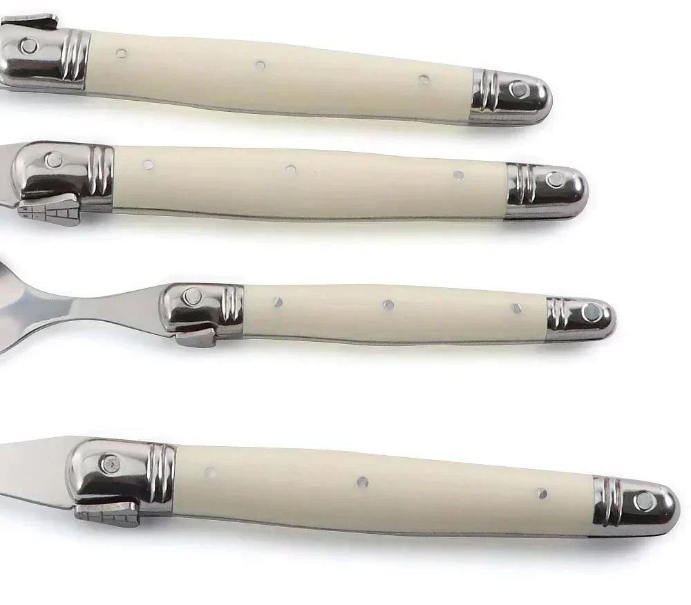 Cutlery Set 24 Piece Stainless Steel Ivory Handles