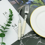 Cutlery Set 24 Piece Stainless Steel Ivory Handles