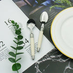 Cutlery Set 24 Piece Stainless Steel Ivory Handles