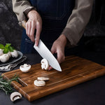 Cutting Board Acacia Wood Naturally Antibacterial Knife-Friendly Surface