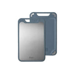 Cutting Board Double-Sided Stainless Steel With Juice Groove & Garlic Grater