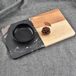 Cutting Board Marble & Acacia Wood Multipurpose Prep & Serving Board